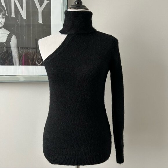 Michael Michael Kors Asymmetrical One-Shoulder Turtleneck Sweater - Picture 2 of 7